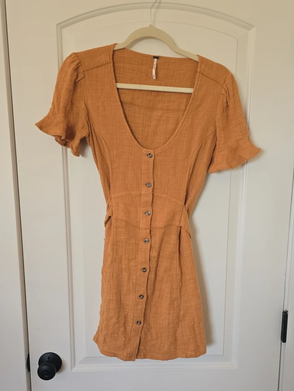 Free People Button Down Tie Dress
